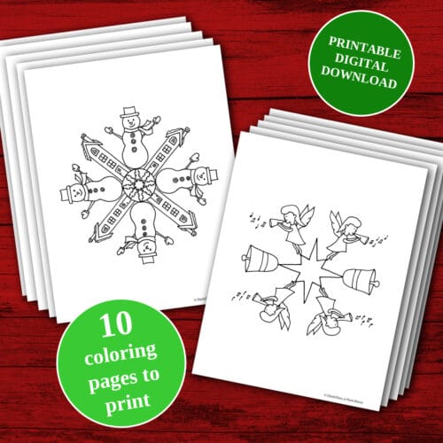 Mandalas à colorier de Noël