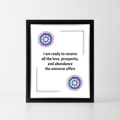 Positive affirmation Success and abundance