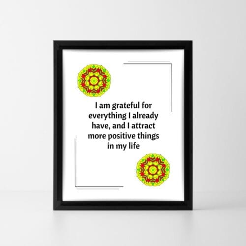 Positive affirmation Success and abundance