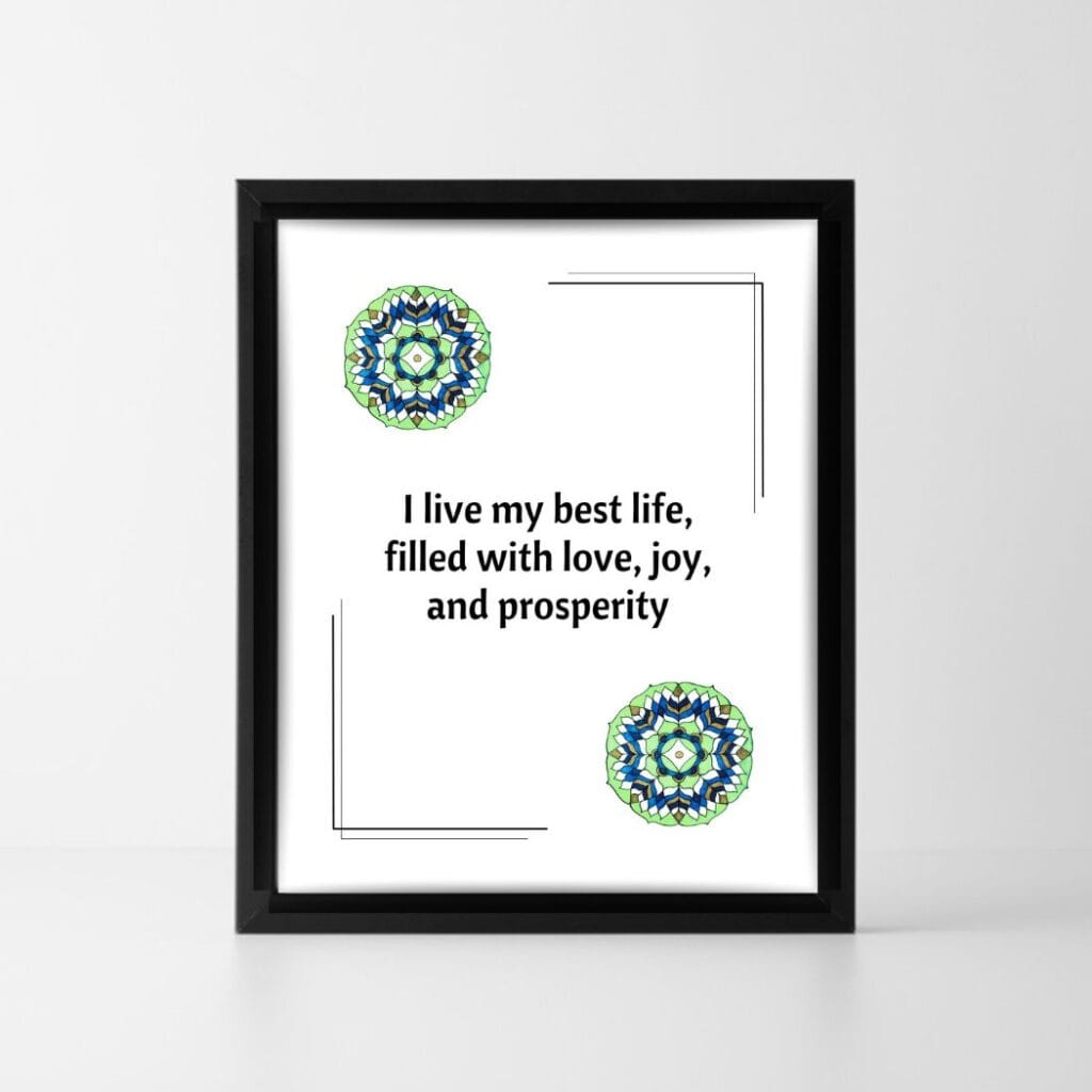 Positive affirmation Success and abundance