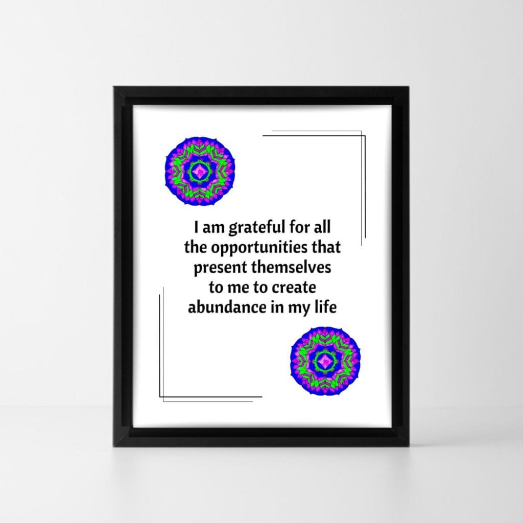 Positive affirmation Success and abundance