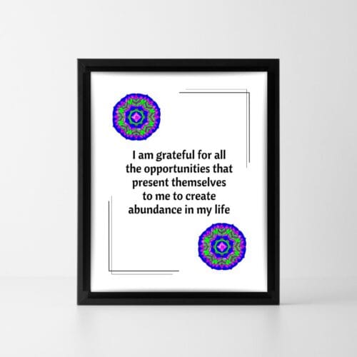 Positive affirmation Success and abundance