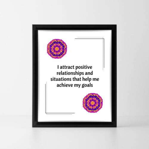 Positive affirmation Success and abundance